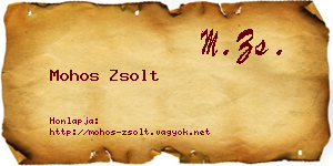 Mohos Zsolt névjegykártya